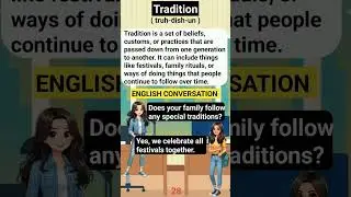 English Word Tradition l Meaning of Tradition #vocabulary #learnenglish #englishcoach20