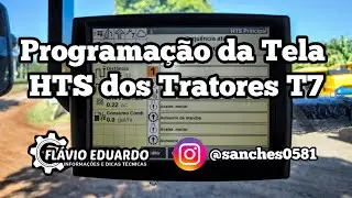 Tratores - Programação de Trabalhos da Tela do HTS nos tratores T7.