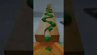 ☘️ MARBLE RUN ASMR ☘️ Satisfying videos ⭐ green marbles ⭐ fast run race haba slope