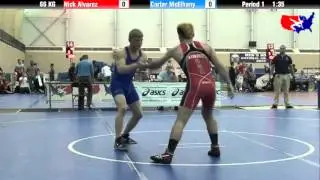 Nick Alvarez vs. Carter McElhany at 2013 ASICS University Nationals - GR