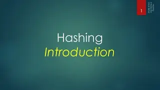 33.1 Hashing - Introduction