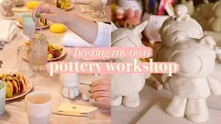hosting my own pottery workshop ♡ art vlog
