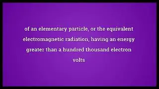 High energy Meaning