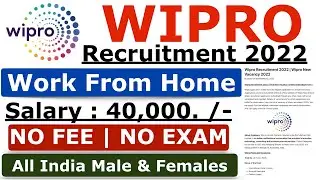 Wipro Recruitment 2022 | Fresher Jobs | Wipro Jobs For Freshers 2022 | Vacancy Jobs 2022 #jobs