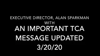 TCA Update 3/20/20