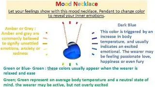 Sterling Silver Heard Color Change Mood Pendant Necklace for women