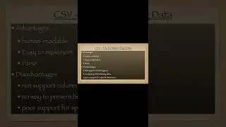 CSV Advantages & Disadvantages #shorts #csv #fileformats #cloudaianalytics #gcp #cloud #dataengineer