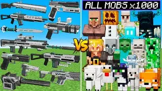 What TaCZ EMX Gun Can Defeat The Most All Minecraft Mobs Army?