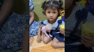 Baby Monkey Shares Snack Time with Little Girl 🐒👧 | Sweet Family Moment