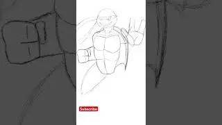 Drawing Mikey #shorts #quicksketch #teenagemutantninjaturtles #art #fanart #nickelodeon #tmnt #mikey