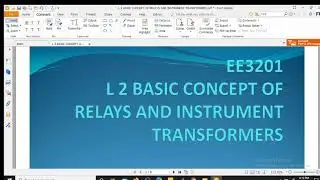 L 2 BASIC CONCEPT OF RELAYS AND INSTRUMENT TRANSFORMERS