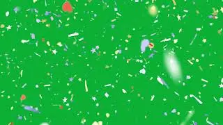 Confetti Shapes Falling Slow Motion Animation Loop on Green Screen | 4K | FREE TO USE