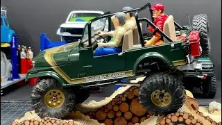 BENCH TEST - dusting off my kitbashed CJ7 custom SCX24 RC Crawler