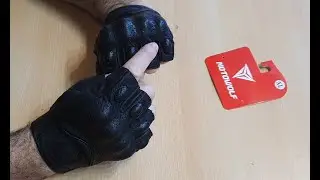 Motowolf leather half finger motorcycle gloves review