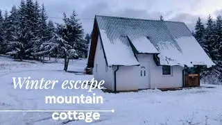 Winter escape to a mountain cottage | trail of nature | leave the world behind | silent vlog