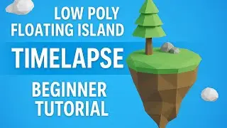 Low Poly Floating Island in Blender – Satisfying Timelapse Modeling!