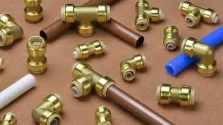 IWISS Push-to-Connect Brass Fittings for PEX,Copper,CPVC Tubings