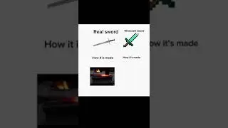 How do you make a real sword versus a Minecraft sword￼