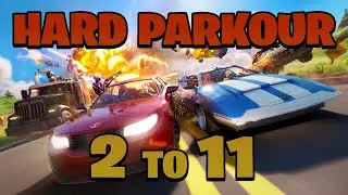 Hard Parkours #2  to #11 FORTNITE CAR DEATHRUNS by @greygooz_mods