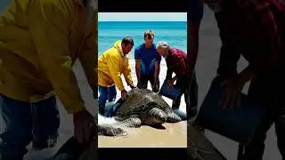 Massive Sea Turtle Trapped in Deep Sea Net 🌊