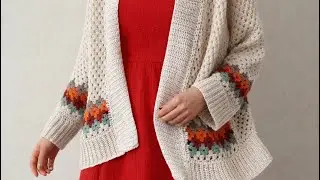 Dikişsiz mevsimlik tığ işi boho hırka yapılışı