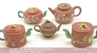 Five Republic Period Yixing Teapots at Michaan's Auctions