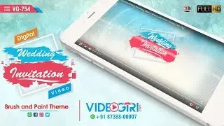 Digital Marriage Invitation Video | Colorful, Brush and Paint Theme | VG-754
