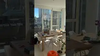 A Modern Home in Manhattan, New York City with big windows and beautiful city views