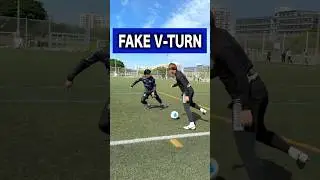 【FAKE V-TURN⚡️】~Try this skill~🇧🇷 #shorts #football #neymar