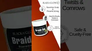 BlacknGlow24/7 Braid Gel✨️ Supreme Hold|Non-Flaking||Non-Greasy |Cruelty-Free| High Shine| Tea Tree
