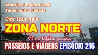 Dirigindo em uma tarde muito nublada na zona norte de Aracaju