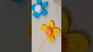 Crochet keychain flower🌼😍 #shorts #crochet #flower