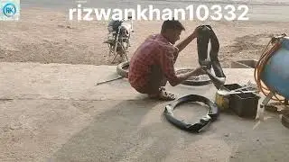 Motorcycle ka tyre puncture#shots 