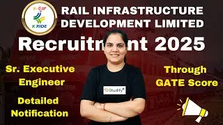 Rail Infrastructure Development Ltd Recruitment 2025 - through GATE | Sr. Executive Engineer |