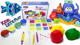 Play dough, Modeling Dough, Play Doh, Fishing game set / Тесто для лепки, игровой набор Рыбалка