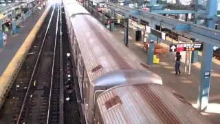 MTA BMT Brighton: R68A Orange (Q) train entering Stillwell Av