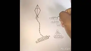 How to make kite drawing D.M.R date - 14.1.2022