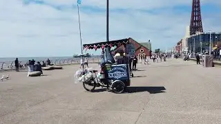 blackpool what a lovely day  and its busy sunday afternoon walkabout