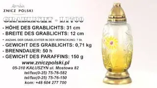 Grablicht f&uuml;r Trauerfeier - L1700  - Grablicht aus Glas