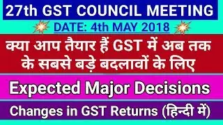 27th GST COUNCIL MEETING| Expected Major Decisions Update | GST रिटर्न्स में अब तक के सबसे बड़े बदलाव