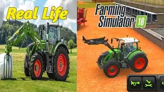 Fendt 724 Vario tractor || Fs 18 vs Real Life || Gameplay ||