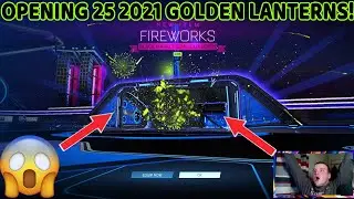 OPENING 25 2021 GOLDEN LANTERNS IN ROCKET LEAGUE! (I PULLED 2 BLACK MARKETS!)