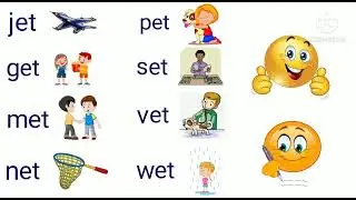 Letter 'e' blending (et) / CVC Words / Word Family -et / Phonics for kids/Reading Three Letter Words
