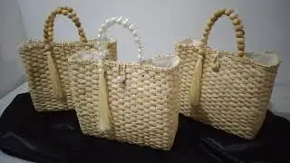 customização em bolsa de palha
