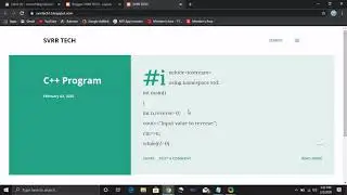How To Create a Free Blog/Website on Blogspot.com || SVRR TECH.