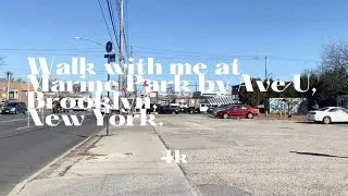 Walk with me at Marine Park by Ave U, Brooklyn, New York, 4k.