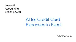 Learn AI Accounting Series (2025) | AI for Credit Card Expenses in Excel
