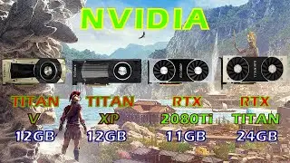 TITAN V vs TITAN XP vs RTX 2080Ti vs TITAN RTX | Gaming Benchmark |