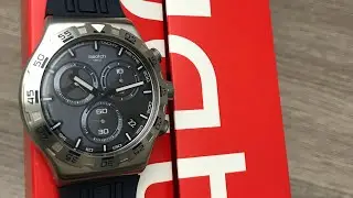 Swatch Teckno Blue Chronograph Men&rsquo;s Watch YVS473 (Unboxing) @UnboxWatches