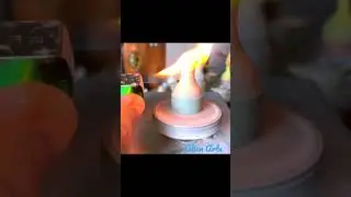 A Simple and beautiful mini ceramic vase...Pottery art #shortsvideo #minivase #pottery #amazing #diy